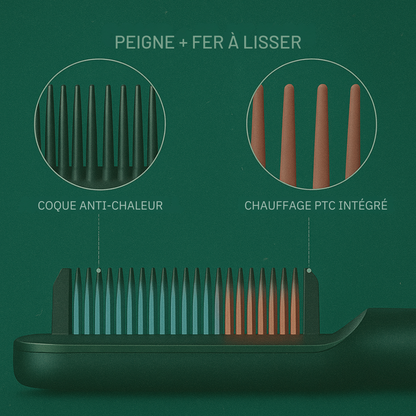 Peigne Lissant Électrique 3 en 1 - Lisséa